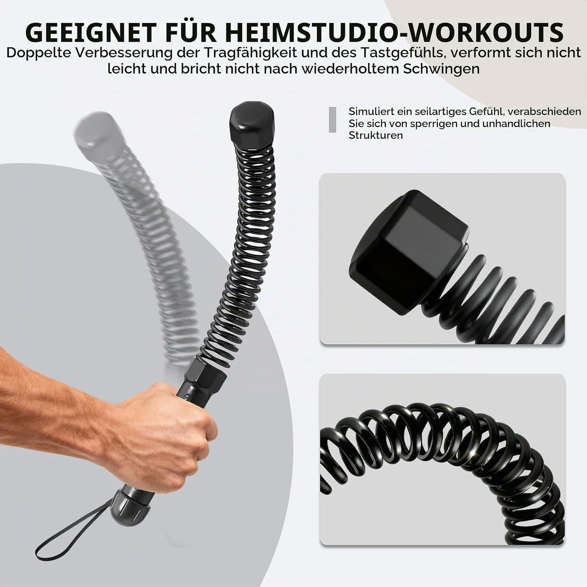 Battle Rope Ohne Seil, Trainingsseile, Tragbare Sportseil