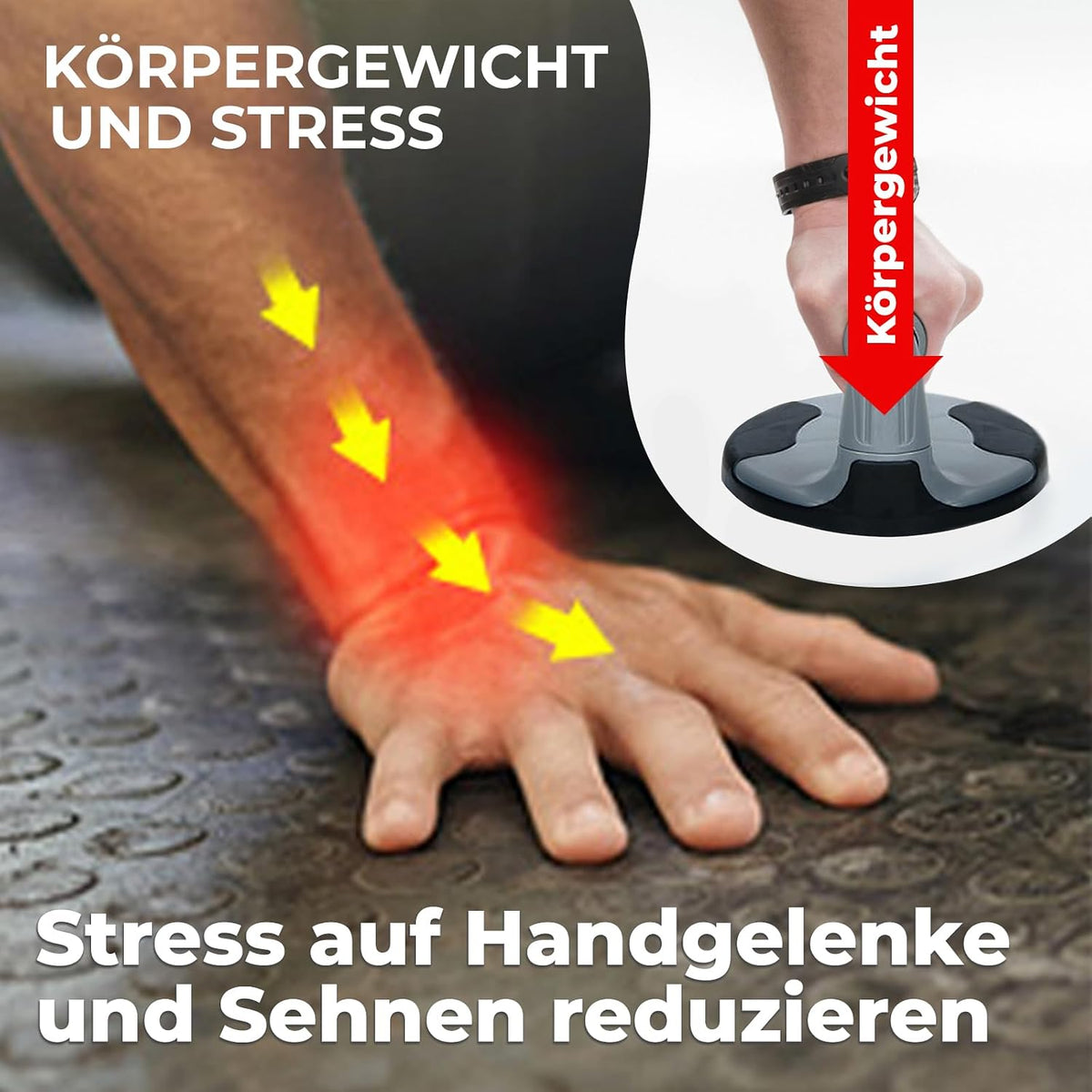 ResultSport Power-Push-Up-Übungsständer mit Schaumstoffgriff für Männer und Frauen, ein perfektes Brust-Liegestütz-Training