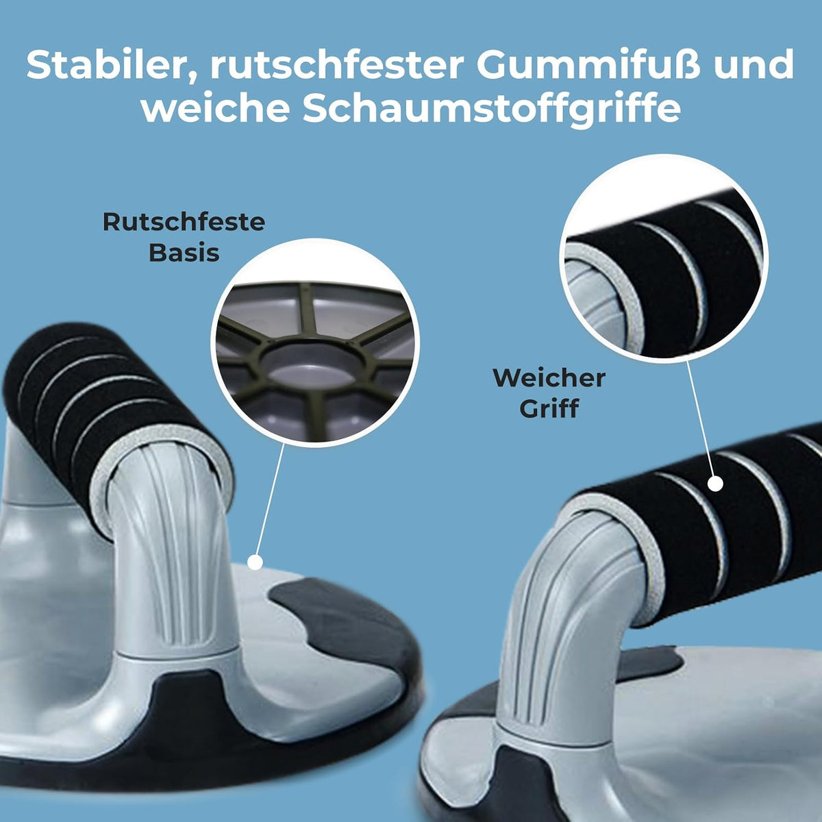 ResultSport Power-Push-Up-Übungsständer mit Schaumstoffgriff für Männer und Frauen, ein perfektes Brust-Liegestütz-Training