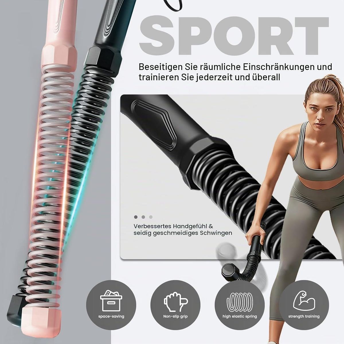 Battle Rope Ohne Seil, Trainingsseile, Tragbare Sportseil