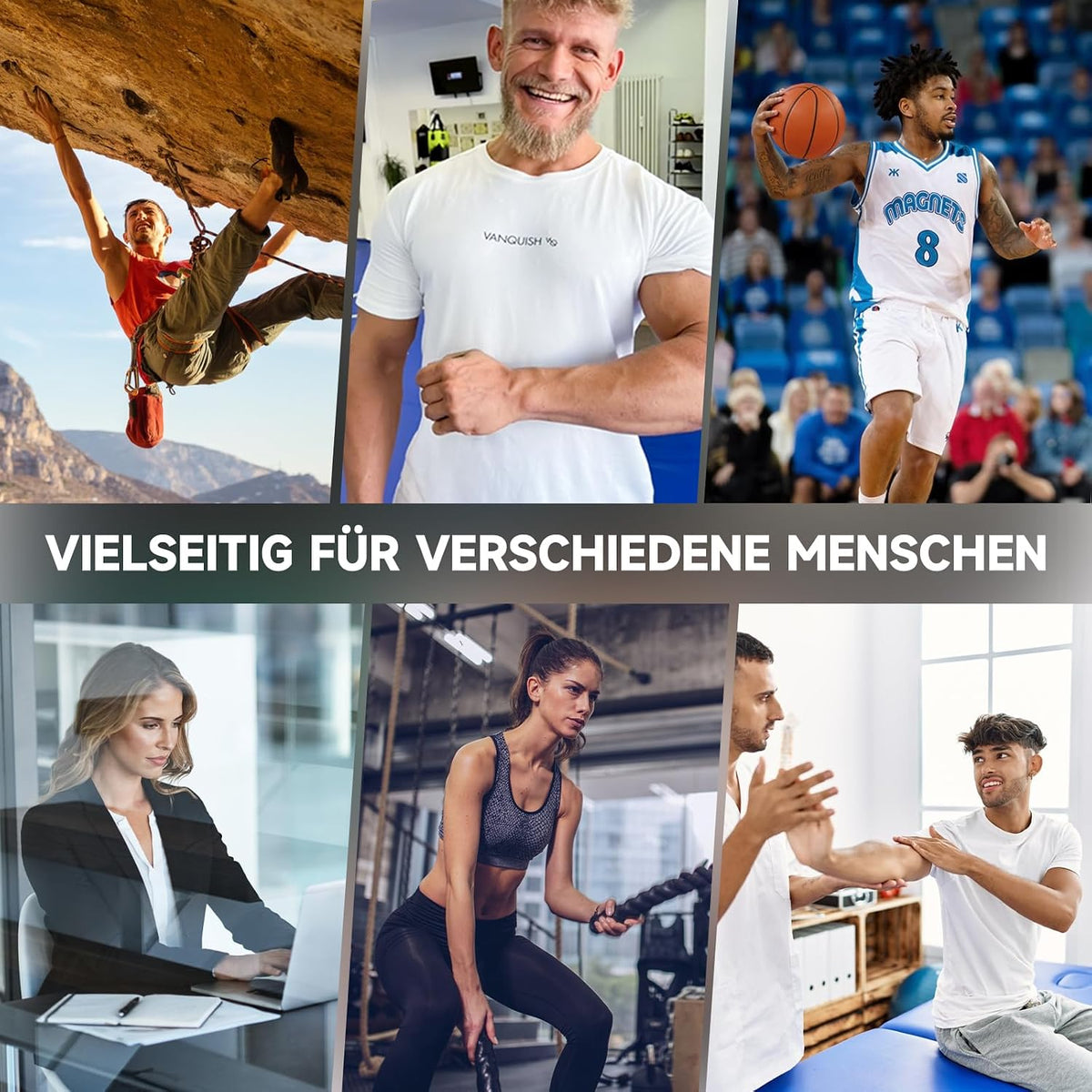 FitBeast Handtrainer Fingertrainer, Griffkraft Trainer Trainingsset - 5er-Pack, Verstellbarer Grip Trainer, Finger Trainingsgerät, Handgelenk Trainer, Trainingsring & Stressabbau-Griffkugel